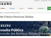 Prefeitura de Bauru publica aviso de audiência pública para a concessão da destinação final do lixo por 20 anos
