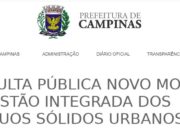 PPP do Lixo de Campinas promovida pelo governo Saadi reduz 23,57% o valor estimado pelo governo Donizete
