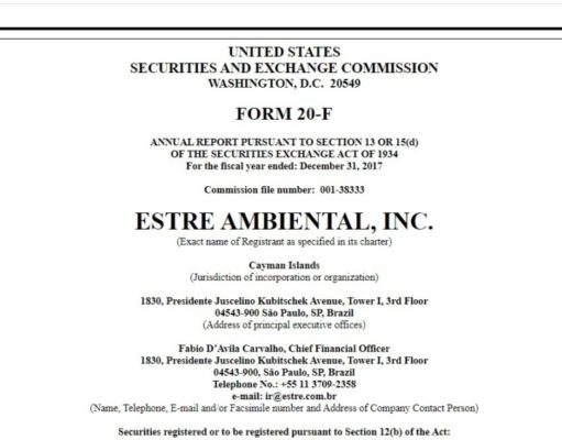 Holding do Grupo Estre sonegou informações da Securities and Exchange Commission dos Estados Unidos