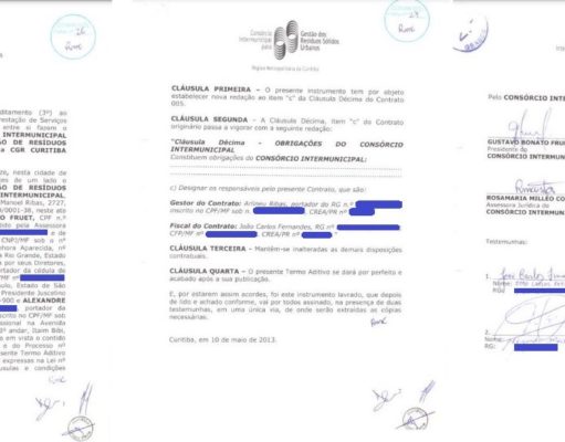 CONRESOL DE CURITIBA ABRIU PROCESSO FRAUDULENTO E ASSINOU TERMO DE ADITAMENTO QUE BENEFICIOU EMPRESA INEXISTENTE