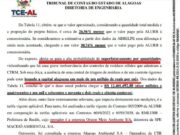 TRIBUNAL DE CONTAS DO ALAGOAS VÊ INDÍCIOS DE SUPERFATURAMENTO DE MAIS DE R$ 12 MI NO ATERRO SANITÁRIO DE MACEIÓ