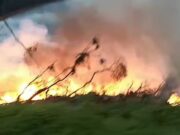 FOGO NO LIXÃO QUE RECEBEU LIXO CONTAMINADO DA ENCHENTE DO MUNICÍPIO GAÚCHO DE ESTRELA