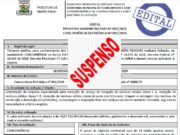EDITAL DA LICITAÇÃO DO LIXO DE SIMÕES FILHO ABRIU E 24hs APÓS FOI SUSPENSO NA DATA DO INÍCIO DO RECEBIMENTO DAS PROPOSTAS
